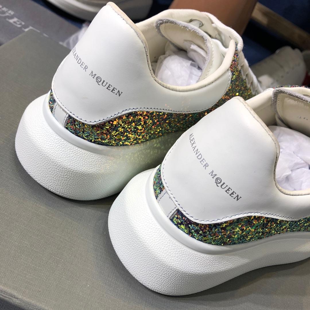 Alexander McQueen Fahion Sneaker Colorful sequins and white heel MS100109