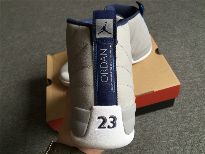 High Quality Air Jordan 12 Unc Wolf Grey University Blue White High-Top Men Sneakers 5C56AFA2E6D2