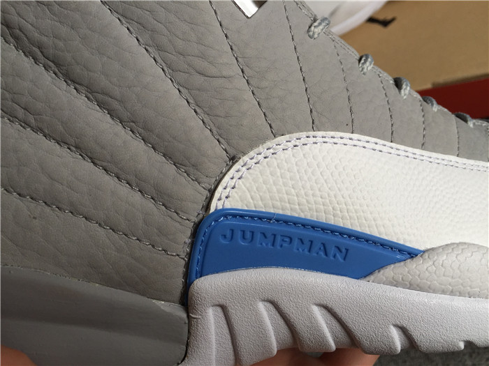 High Quality Air Jordan 12 Unc Wolf Grey University Blue White High-Top Men Sneakers 5C56AFA2E6D2