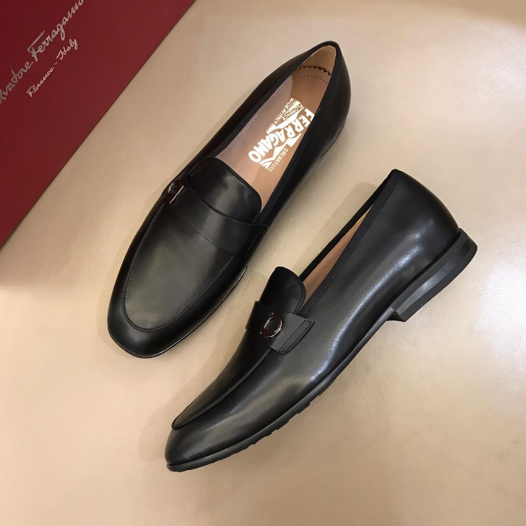 Salvatore Ferragamo Bright leather Fashion Perfect Quality Loafers MS02973
