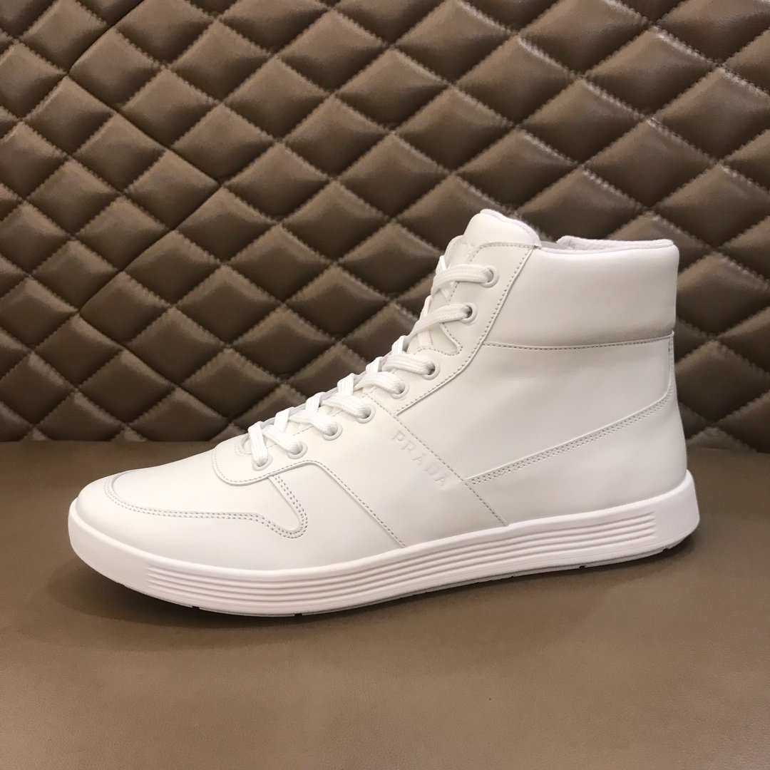 Prada High Quality Sneakers High-top White and white soles MS021120