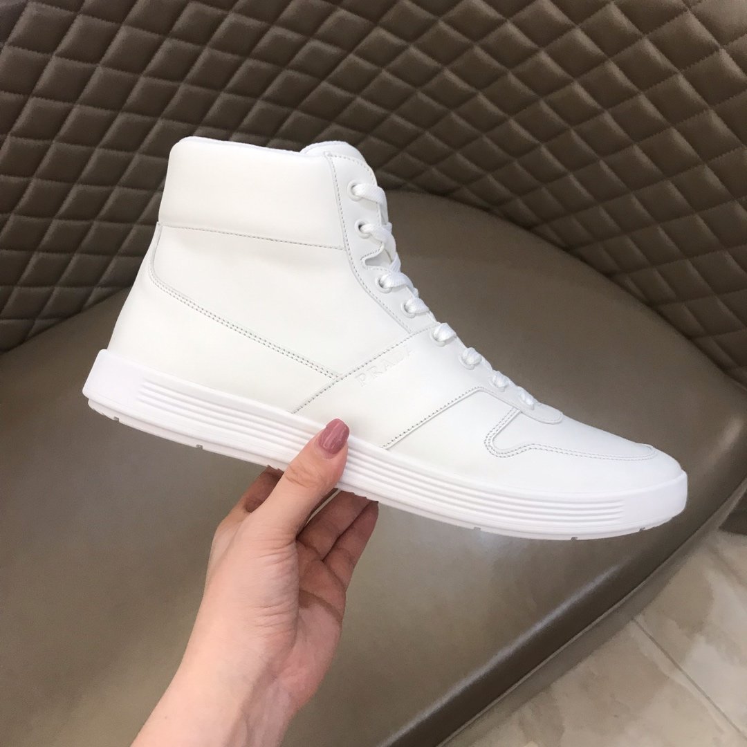 Prada High Quality Sneakers High-top White and white soles MS021120