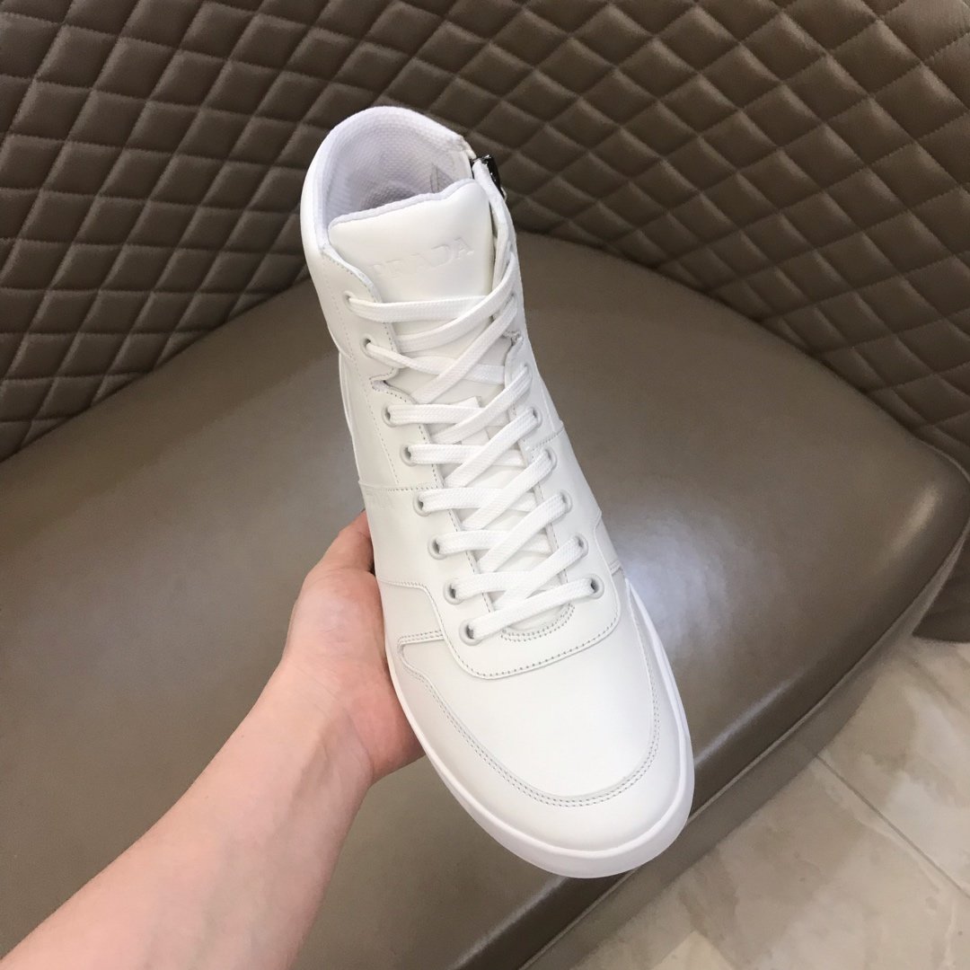 Prada High Quality Sneakers High-top White and white soles MS021120