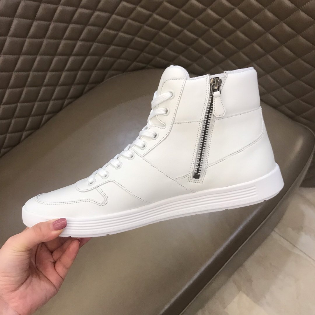 Prada High Quality Sneakers High-top White and white soles MS021120