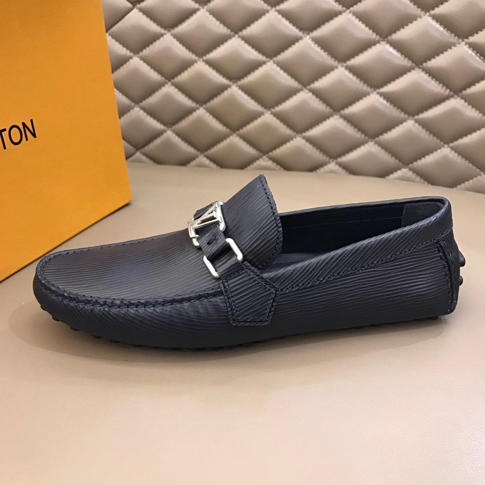 Louis Vuitton Arizona Moccasin Black Loafers With Silver Buckle MS02787