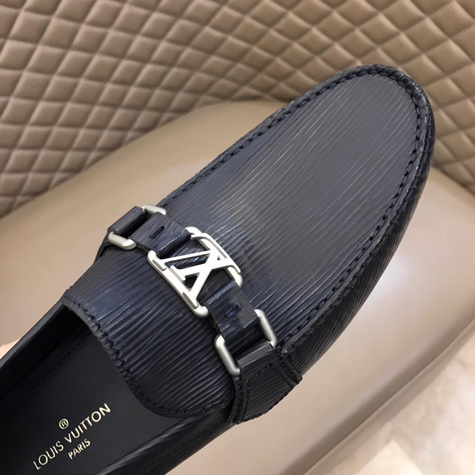 Louis Vuitton Arizona Moccasin Black Loafers With Silver Buckle MS02787