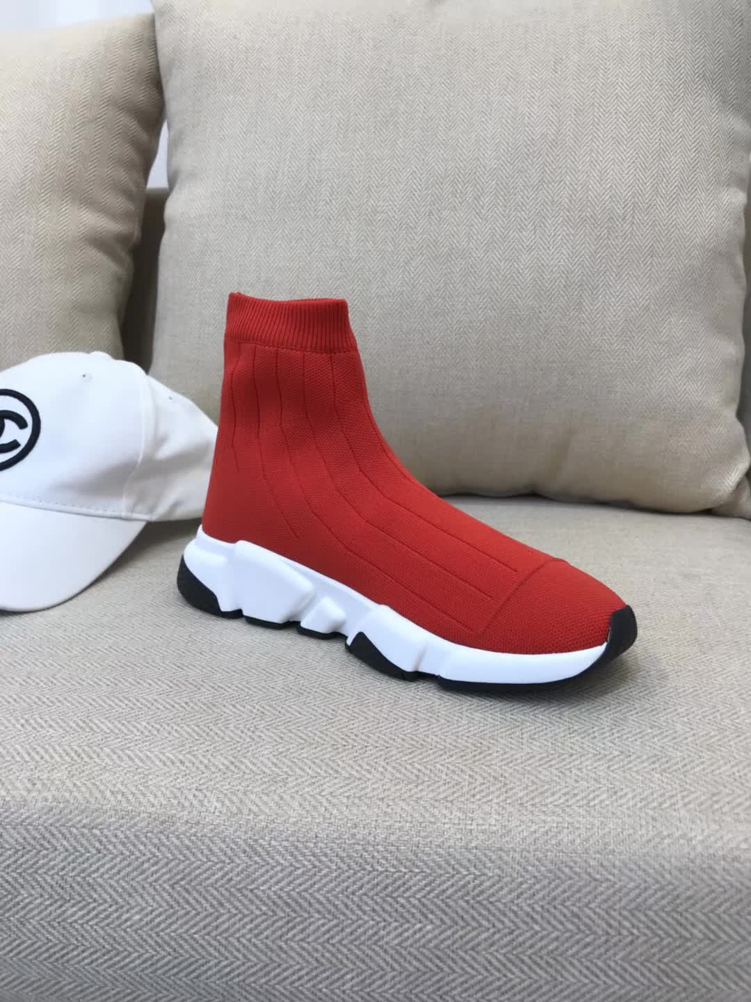 High Quality Balenciaga Speed Trainer Red White Triple005