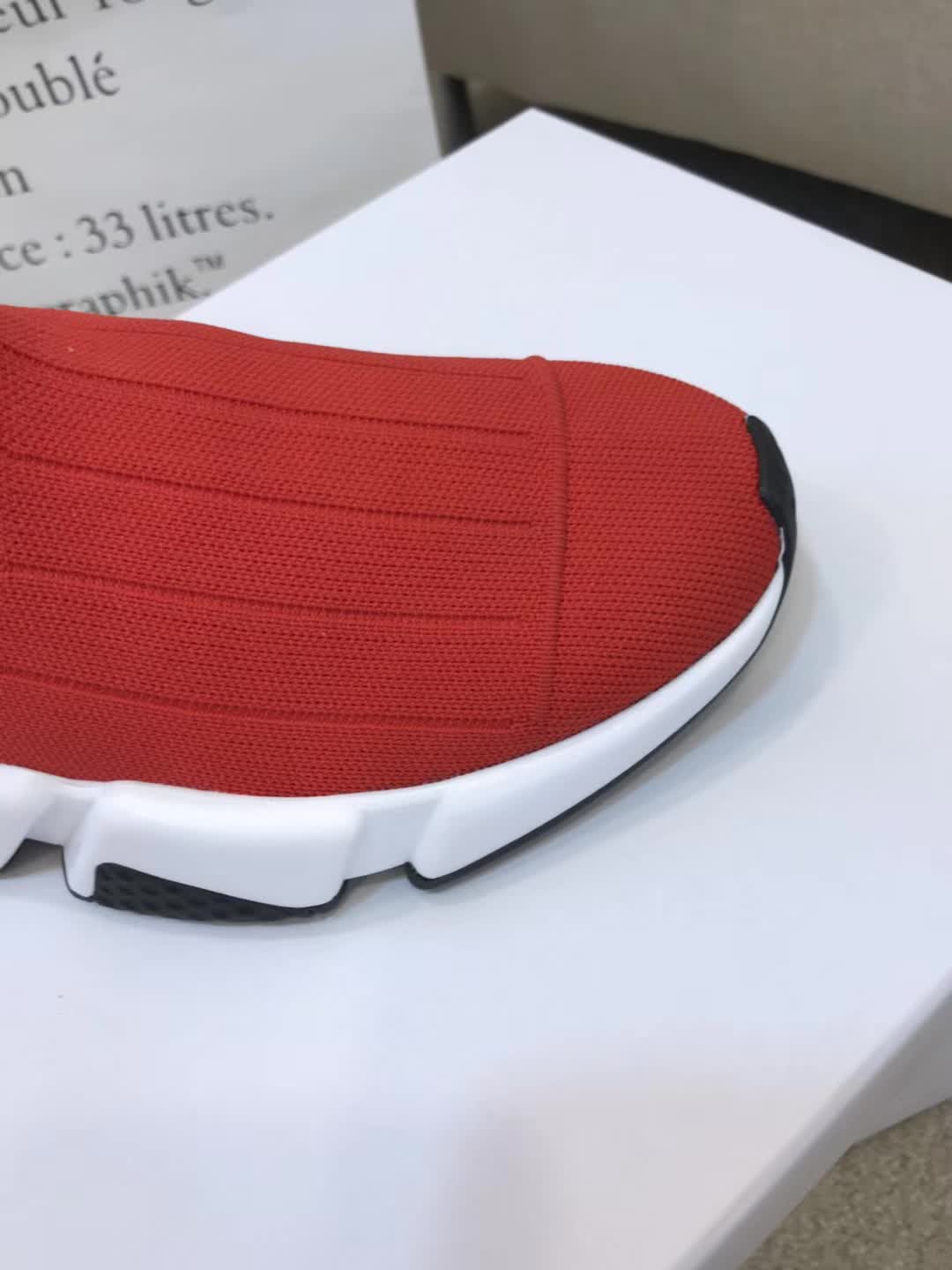 High Quality Balenciaga Speed Trainer Red White Triple005