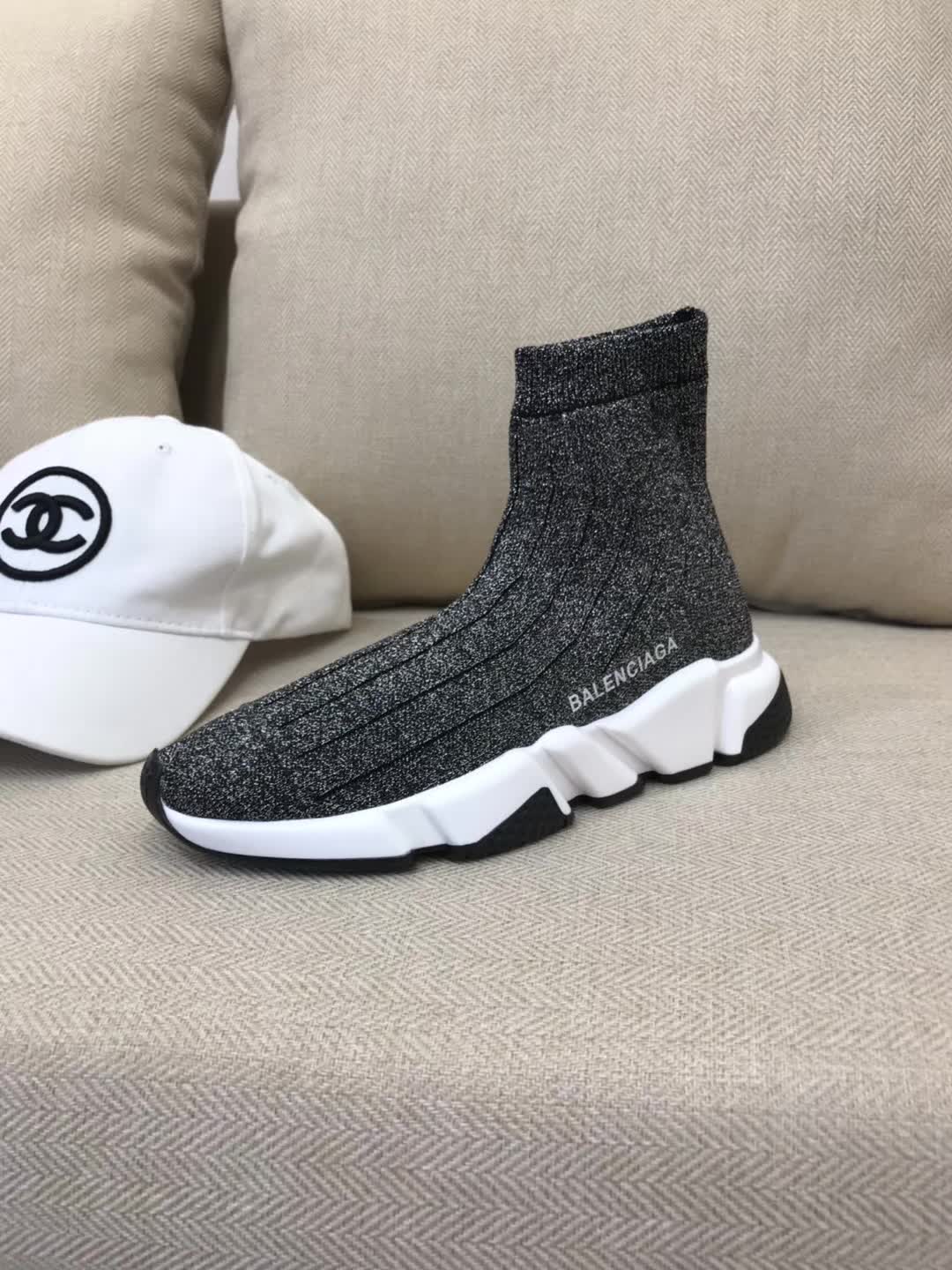 High Quality Balenciaga Speed Trainer Grey White Triple006