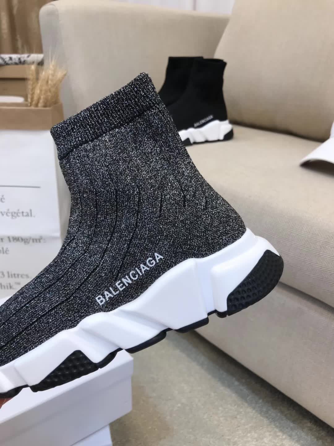 High Quality Balenciaga Speed Trainer Grey White Triple006