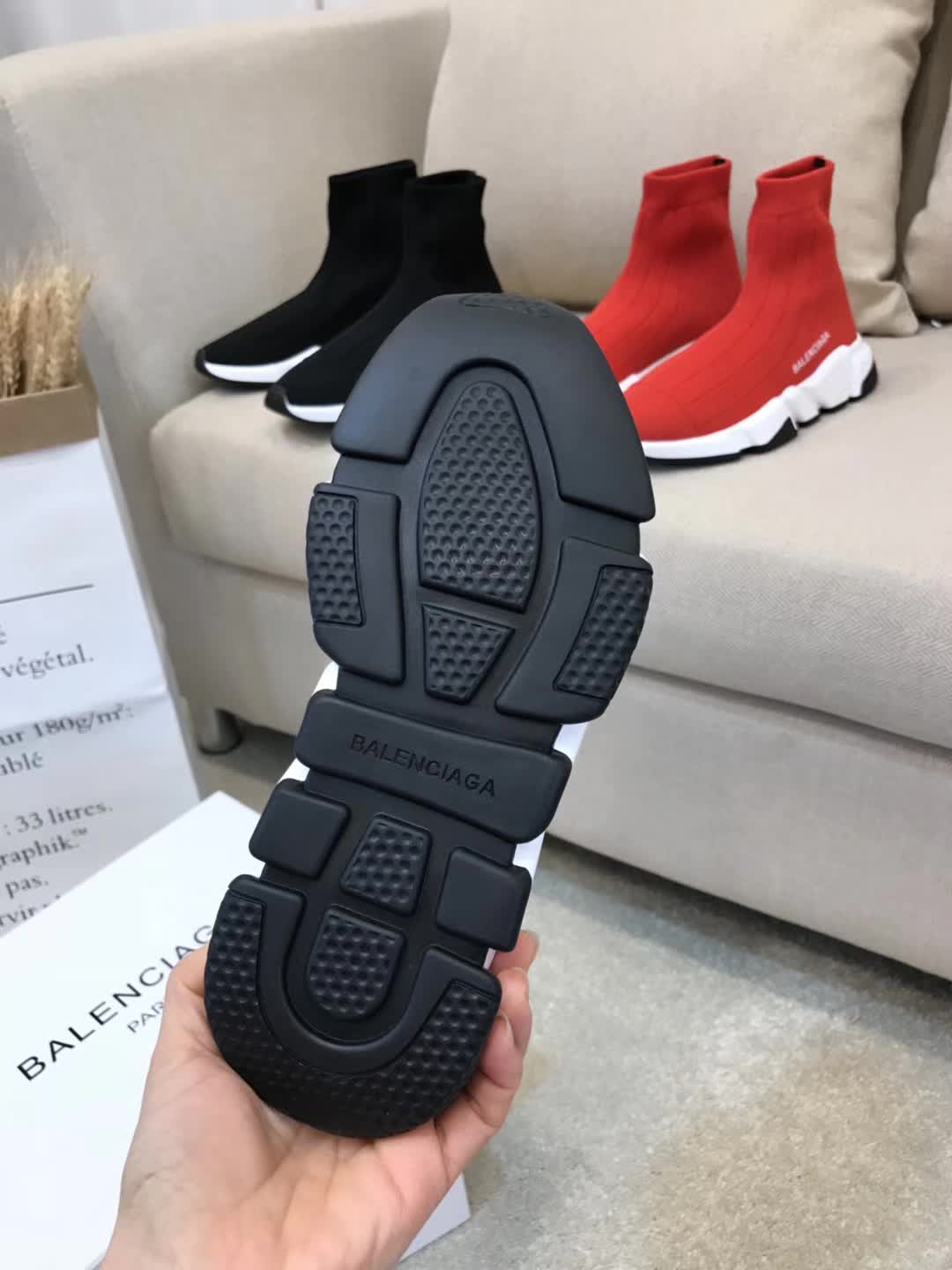 High Quality Balenciaga Speed Trainer Grey White Triple006