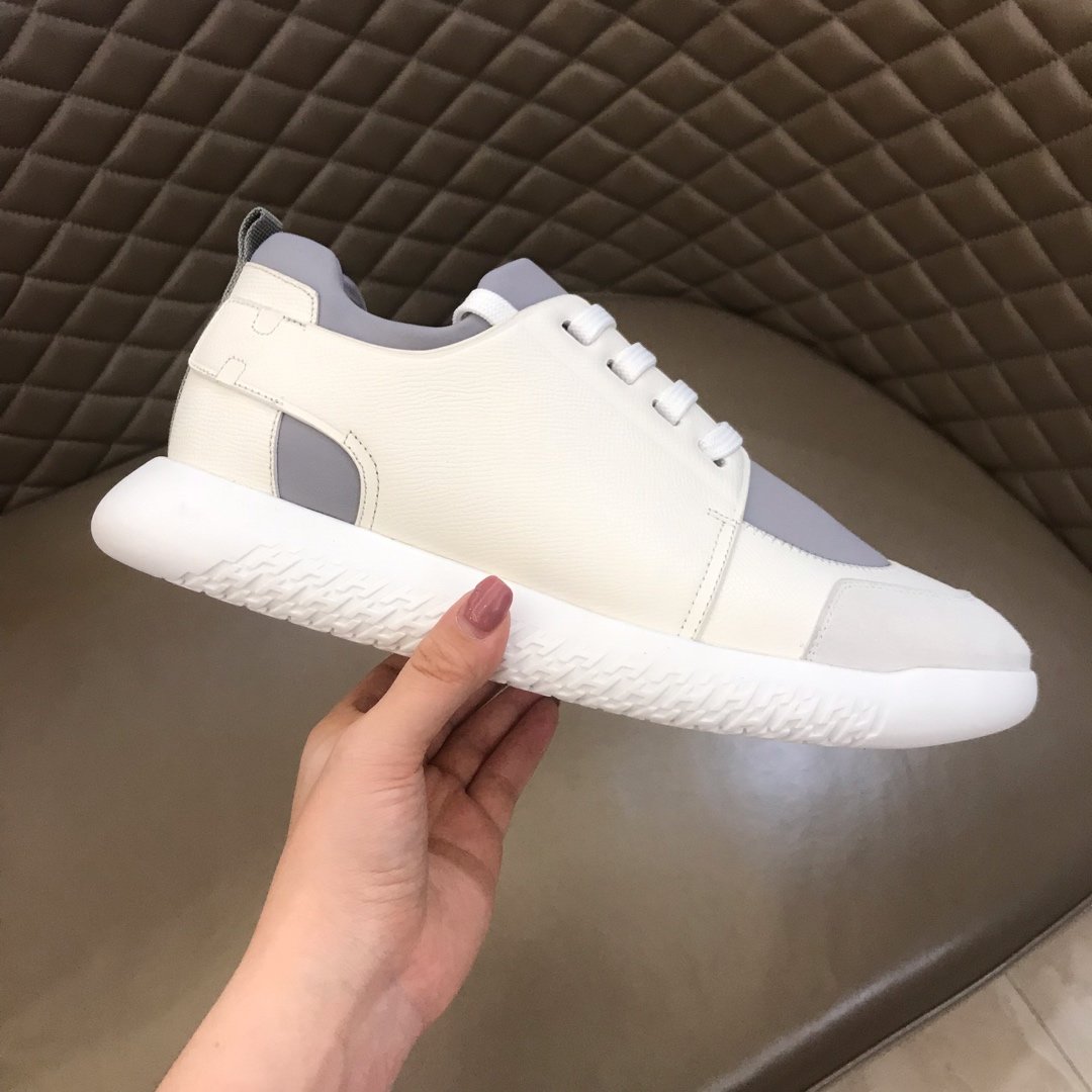 Hermes High Quality Sneakers White and Grey tongue with White sole MS021093