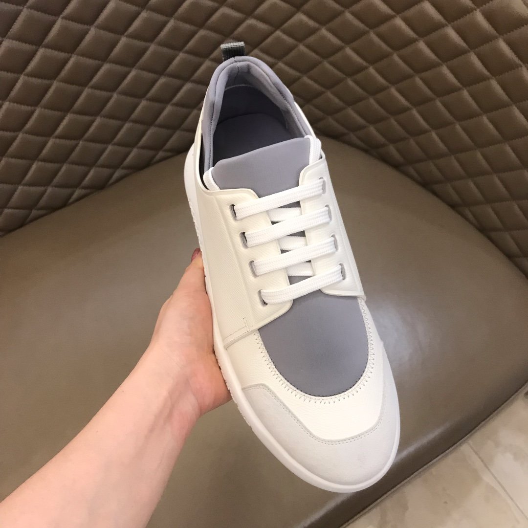 Hermes High Quality Sneakers White and Grey tongue with White sole MS021093