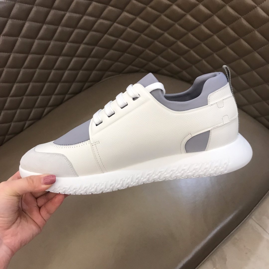 Hermes High Quality Sneakers White and Grey tongue with White sole MS021093