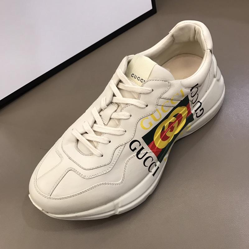 Gucci Fashion Desgin Sneaker White and Gucci Fashion Desgin vintage logo print with white sole MS02192