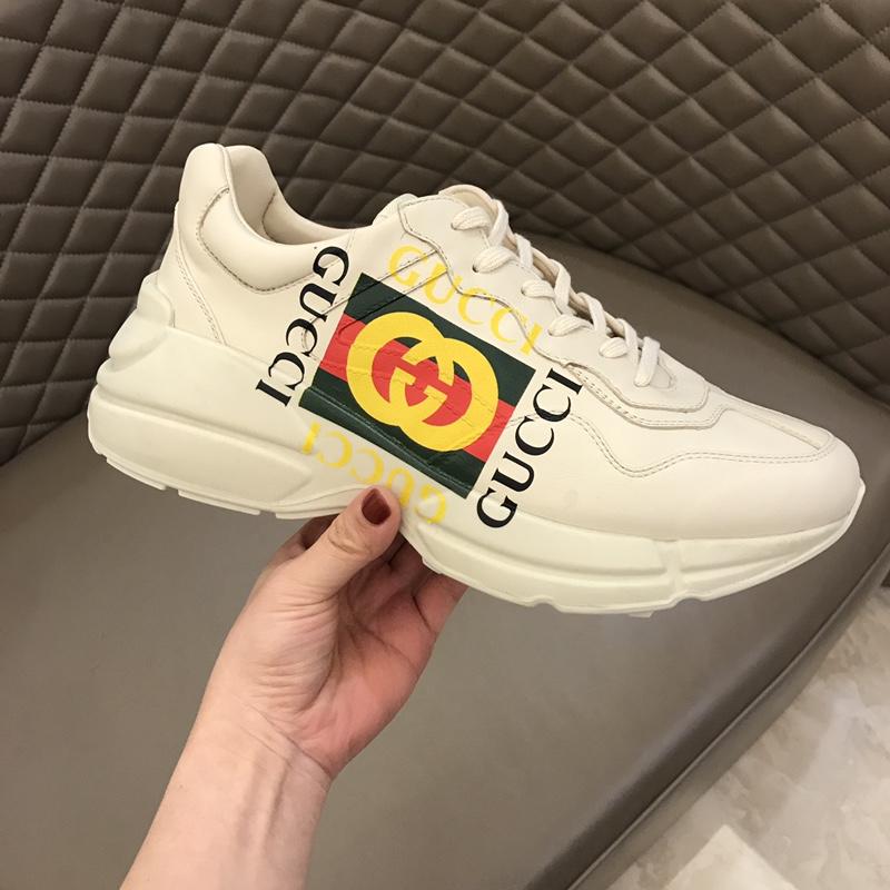 Gucci Fashion Desgin Sneaker White and Gucci Fashion Desgin vintage logo print with white sole MS02192