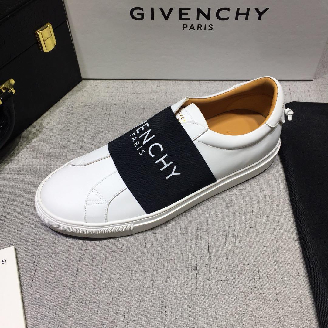 Givenchy Fashion Sneakers White and Covering wide black elastic band with white heel MS07450