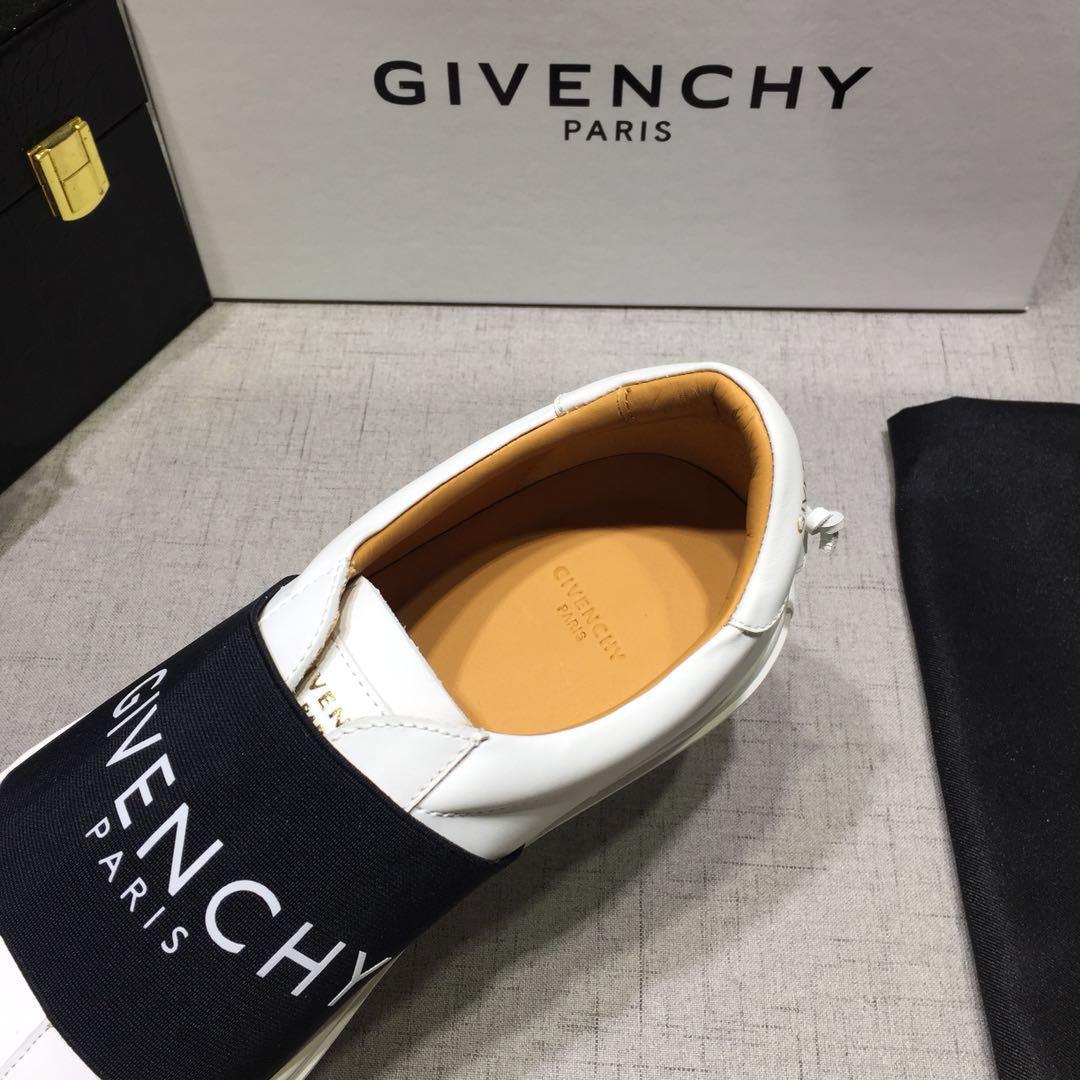 Givenchy Fashion Sneakers White and Covering wide black elastic band with white heel MS07450
