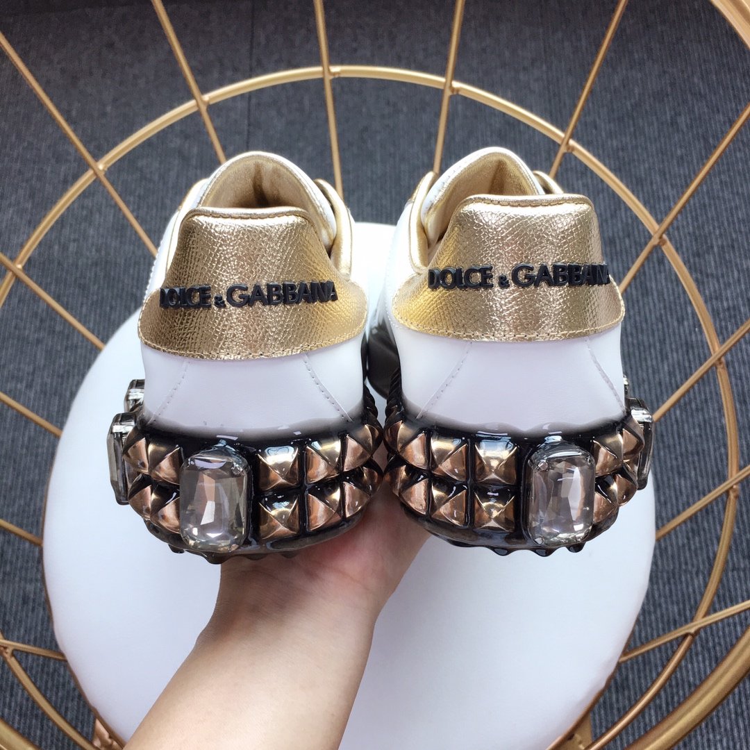Dolce & Gabbana White and LOVE motif print with white sole Sneakers MS110012