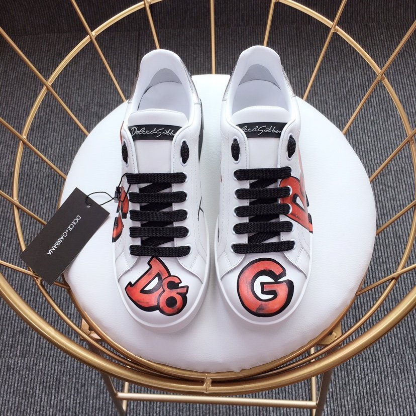 Dolce & Gabbana White and DSQ print with white sole Sneakers MS110002