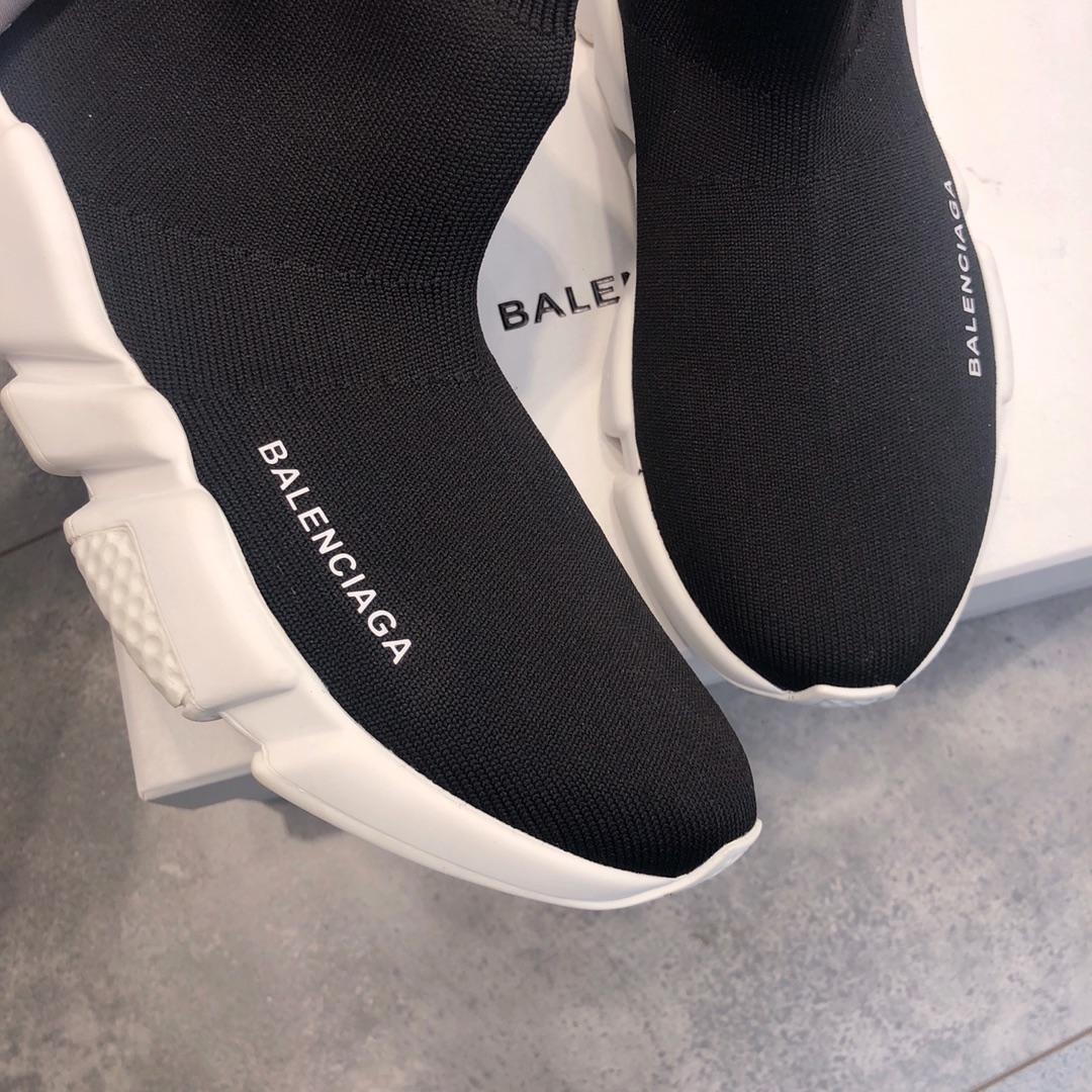 Balenciaga Speed Knitted socks High Quality Sneakers Black and white rubber sole WS980002