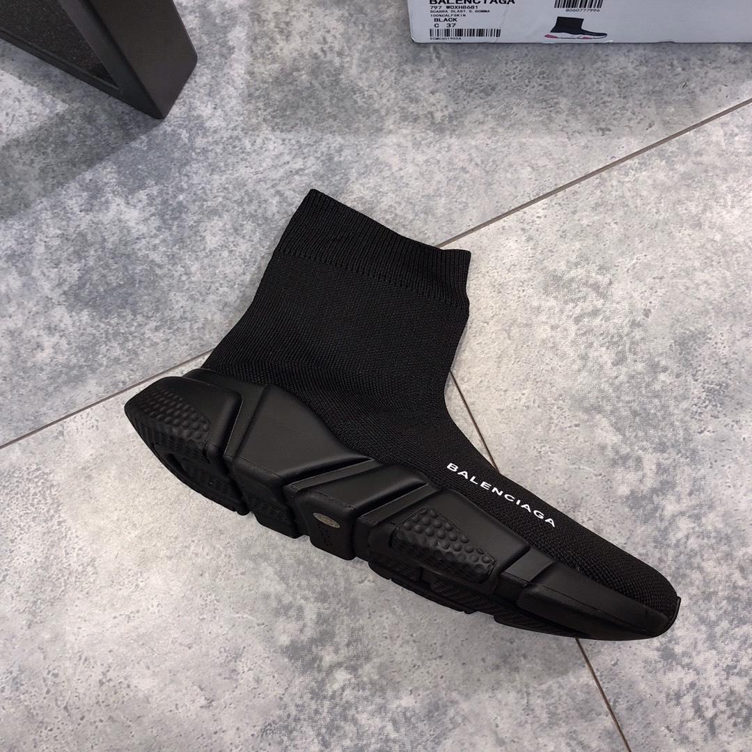 Balenciaga Speed Knitted socks High Quality Sneakers Black and black rubber soles WS980011