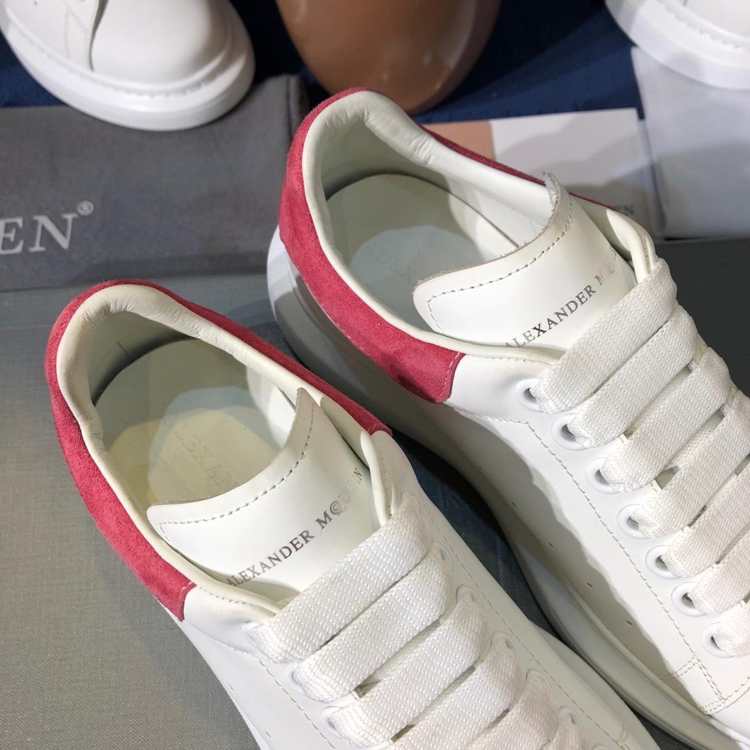 Alexander McQueen Fahion Sneaker White and pink suede heels MS100069