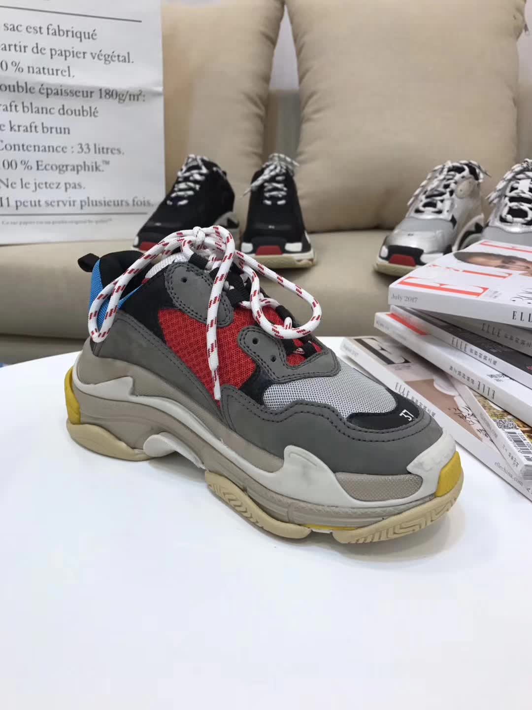 High Quality Balenciaga Triple S Trainers Triple018   Red/Gray