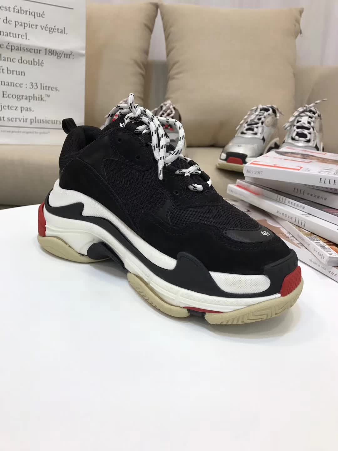 High Quality Balenciaga Triple S Trainers Triple017   Black/Red