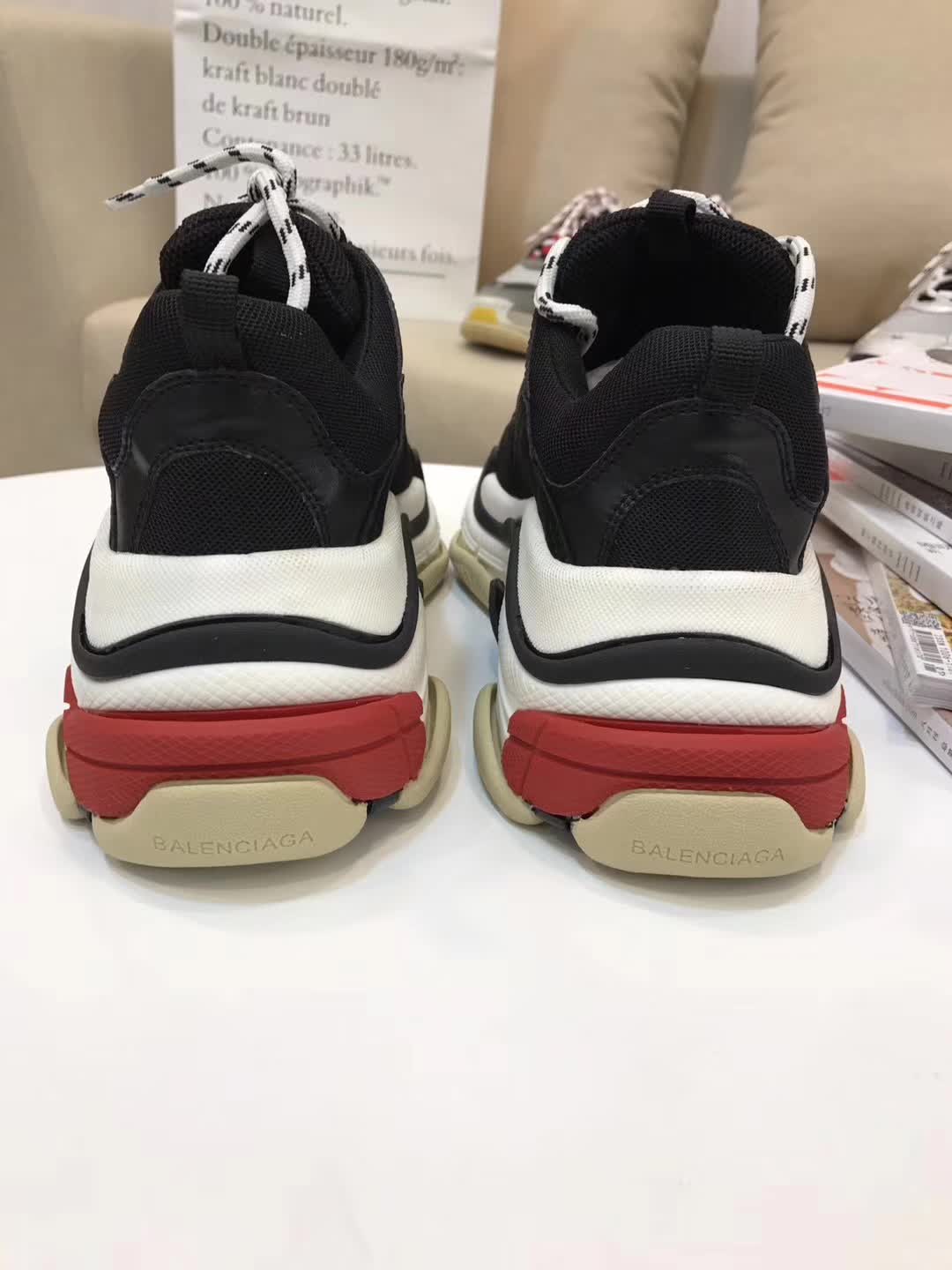 High Quality Balenciaga Triple S Trainers Triple017   Black/Red