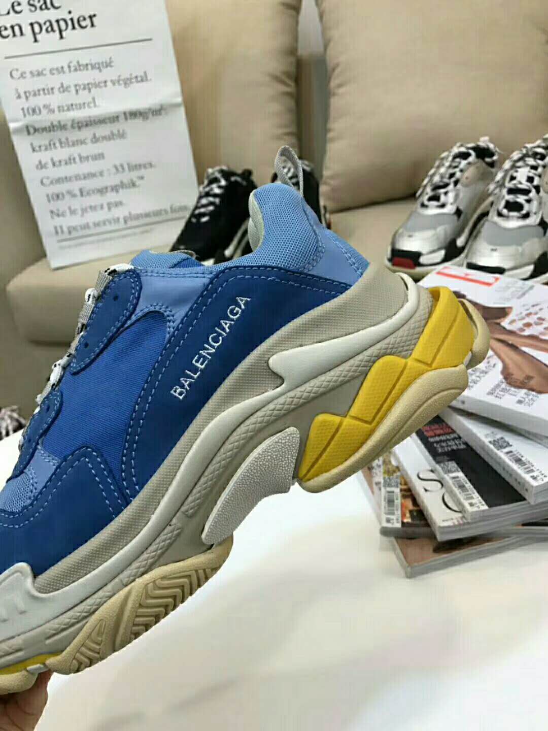 High Quality Balenciaga Triple S Sneaker Blue Triple006