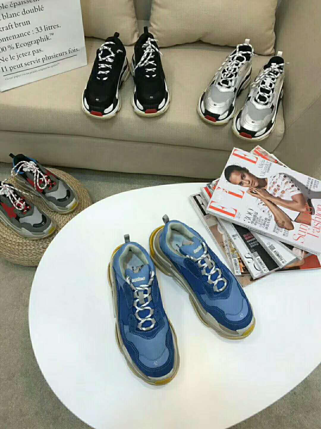 High Quality Balenciaga Triple S Sneaker Blue Triple006
