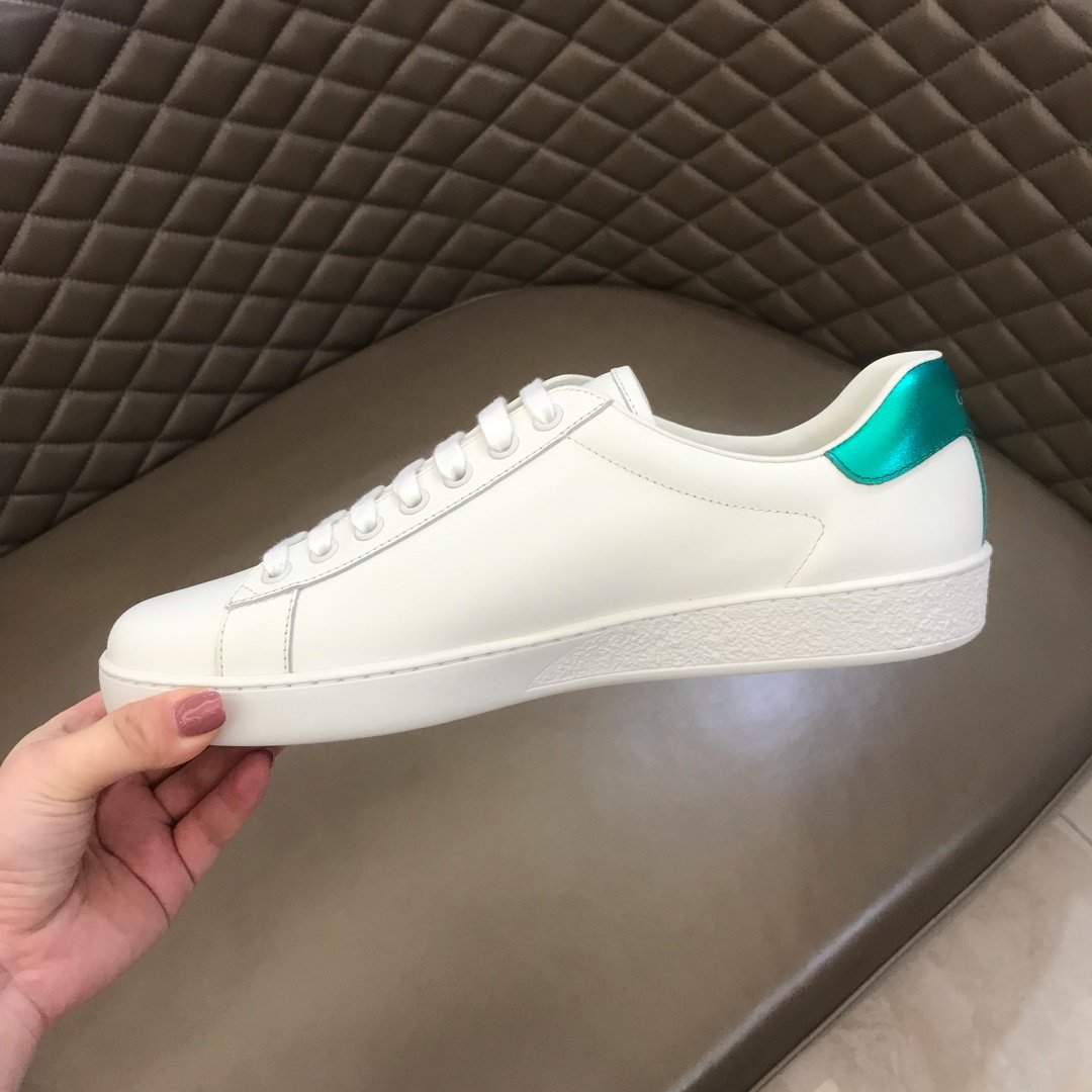 Gucci High Quality Sneakers White and eyes print with White rubber sole MS021194