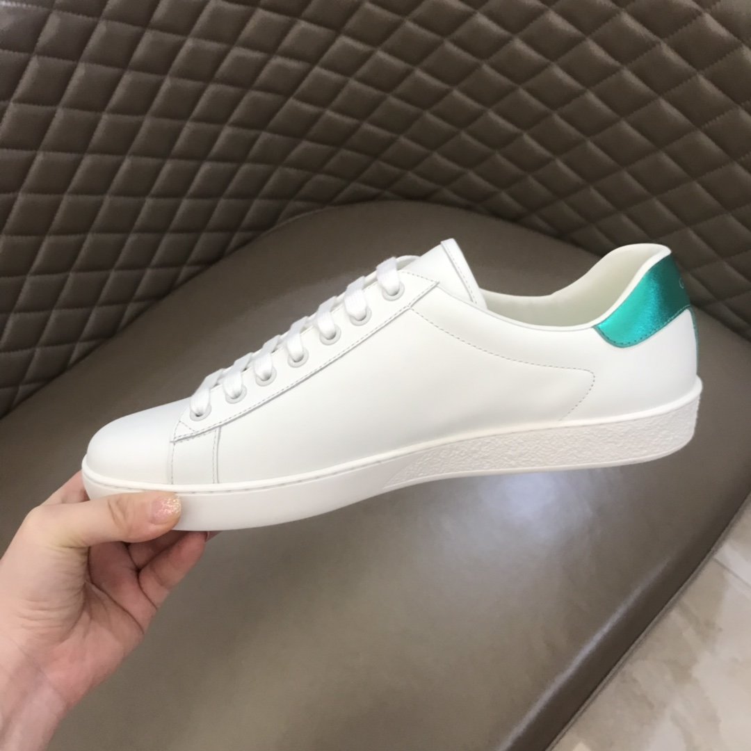 Gucci High Quality Sneakers White and cheetah print and white rubber sole MS021201