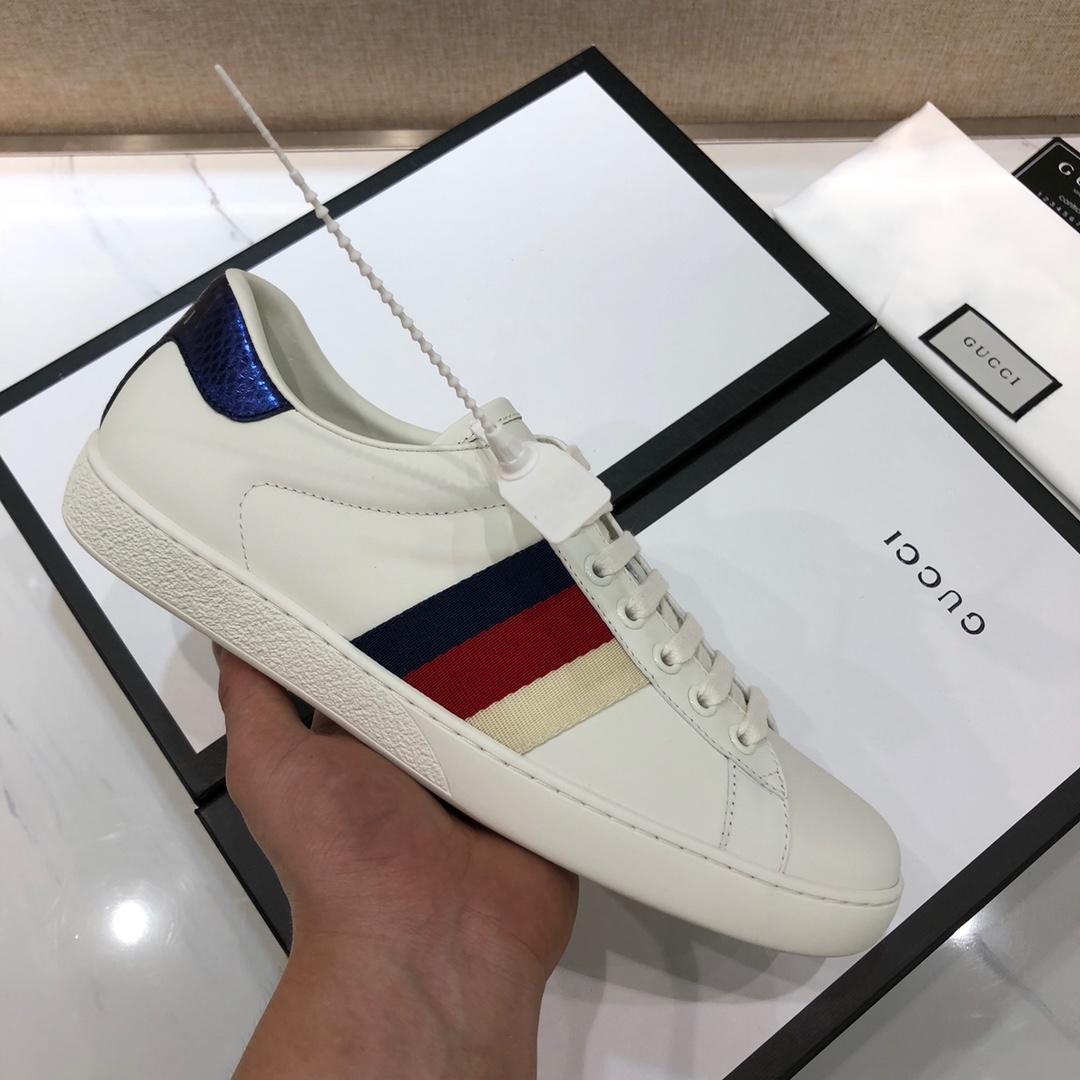 Gucci Fashion Sneakers White and tri-color web with white sole MS07735