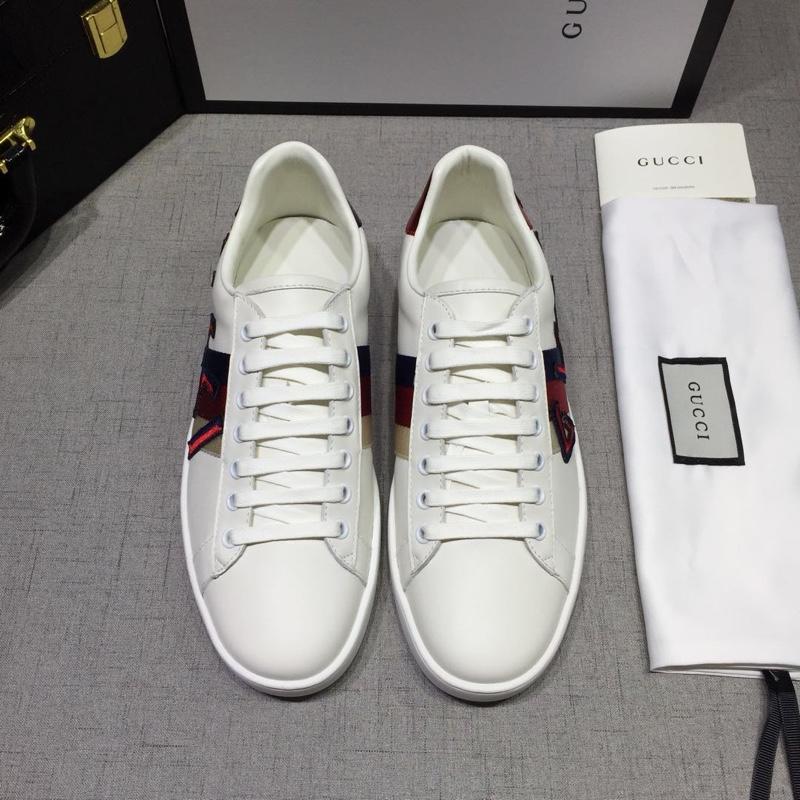 Gucci Fashion Sneakers White and red Gucci embroidery with white sole MS07767