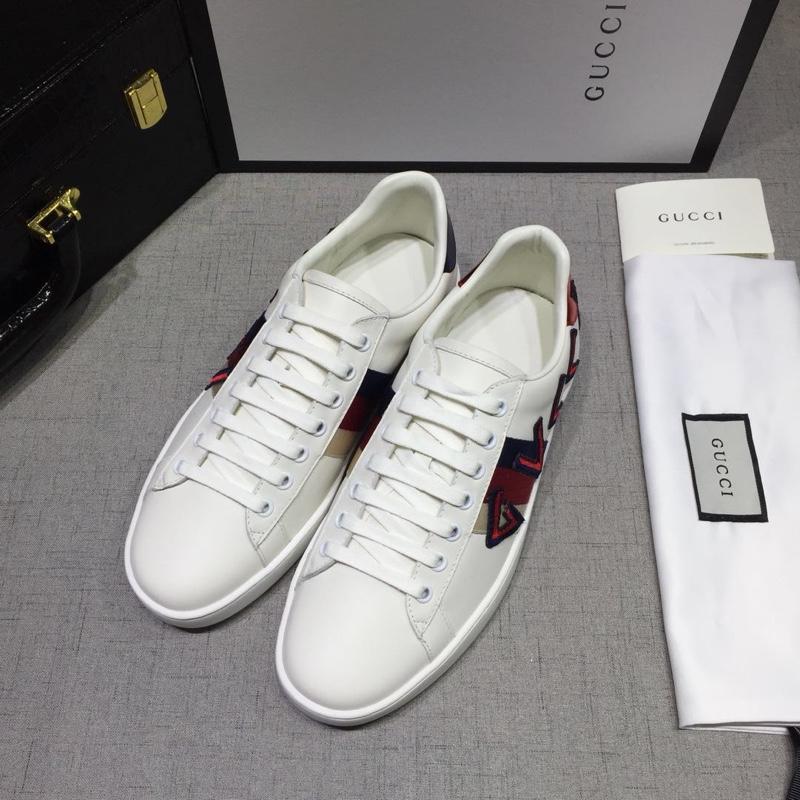 Gucci Fashion Sneakers White and red Gucci embroidery with white sole MS07767