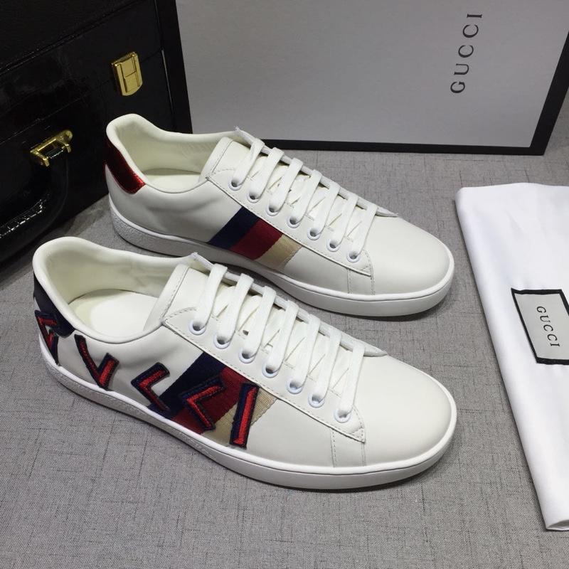 Gucci Fashion Sneakers White and red Gucci embroidery with white sole MS07767