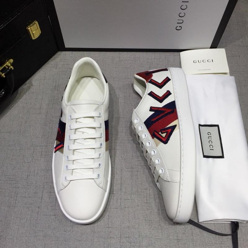 Gucci Fashion Sneakers White and red Gucci embroidery with white sole MS07767