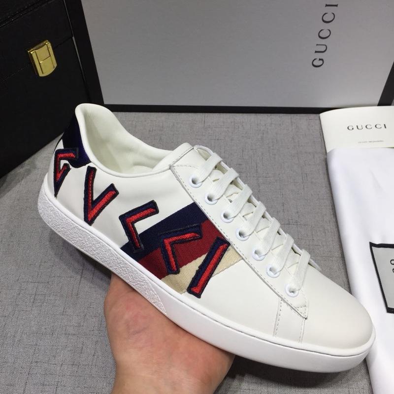 Gucci Fashion Sneakers White and red Gucci embroidery with white sole MS07767