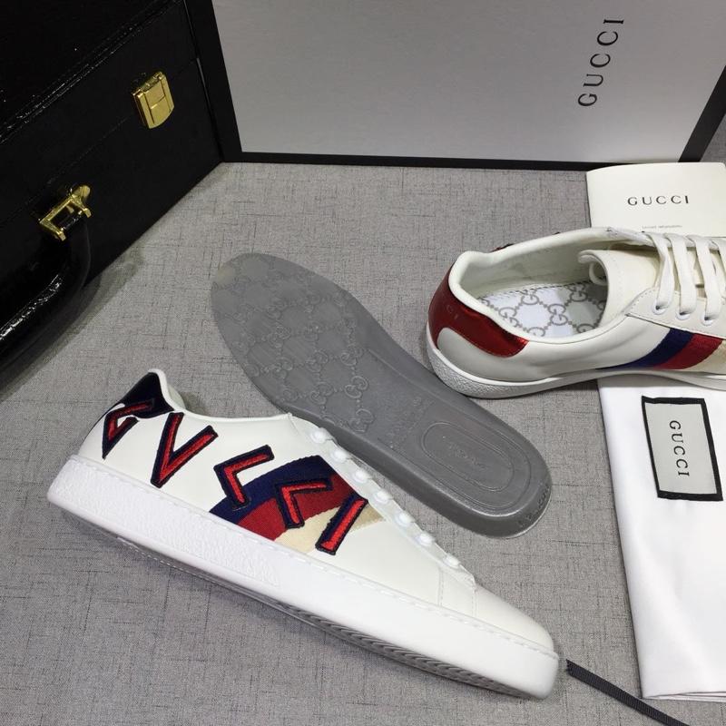 Gucci Fashion Sneakers White and red Gucci embroidery with white sole MS07767