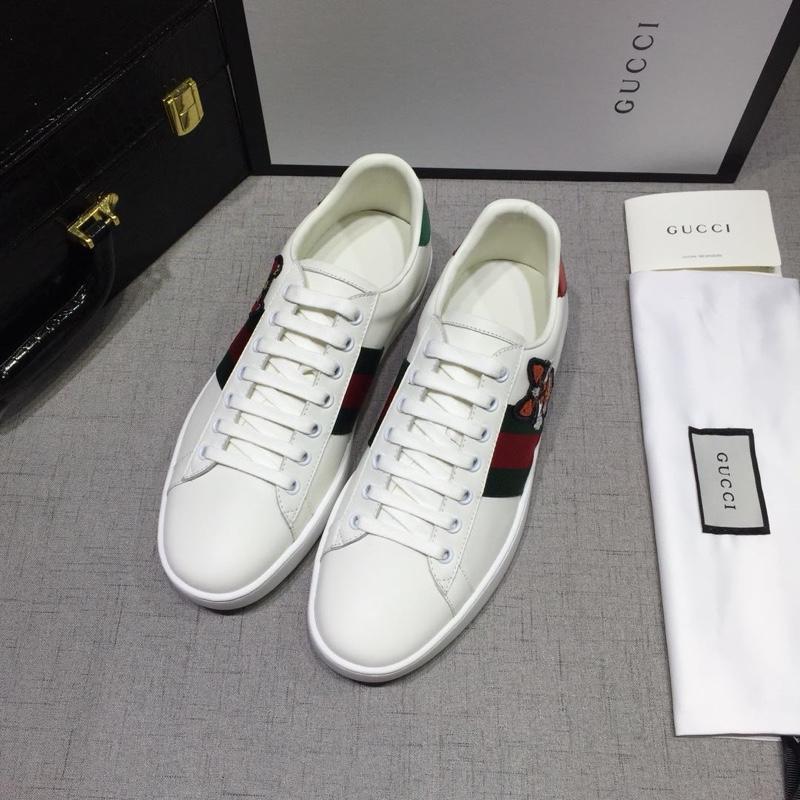 Gucci Fashion Sneakers White and cat embroidery with white sole MS07760