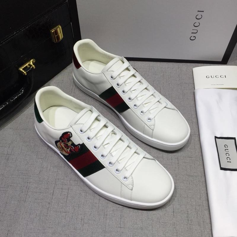 Gucci Fashion Sneakers White and cat embroidery with white sole MS07760