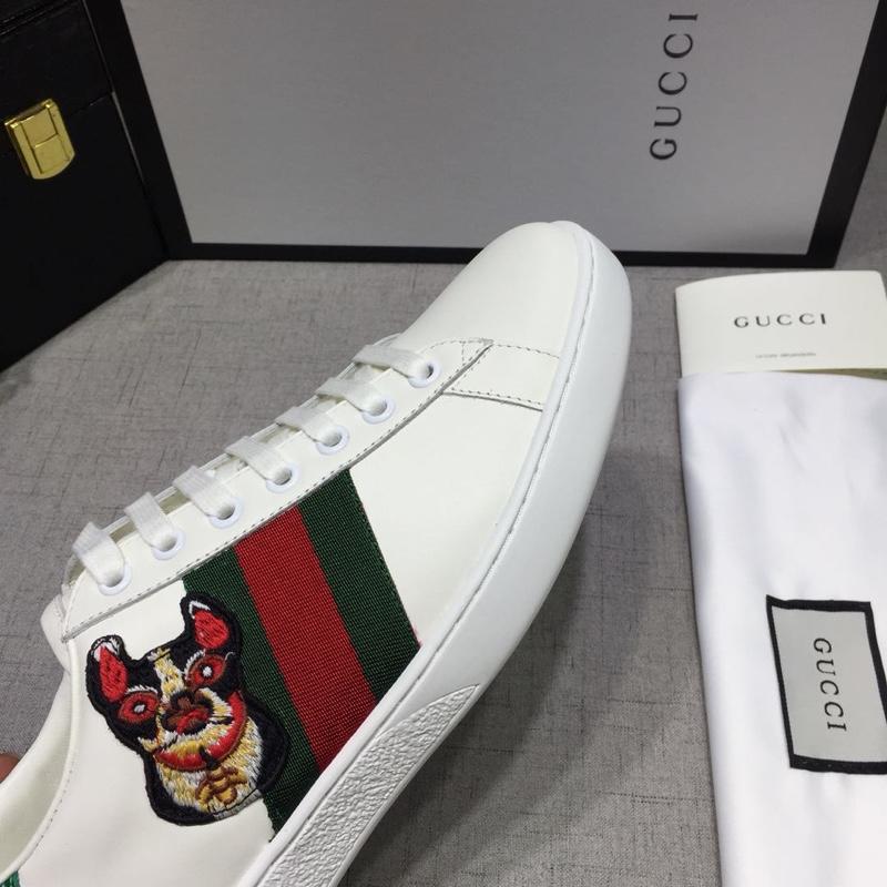 Gucci Fashion Sneakers White and cat embroidery with white sole MS07760