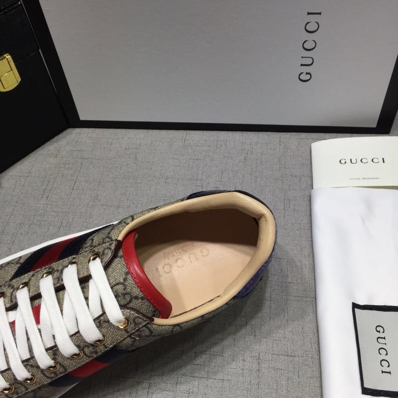 Gucci Fashion Sneakers Grey and GG lettering with white sole MS07755