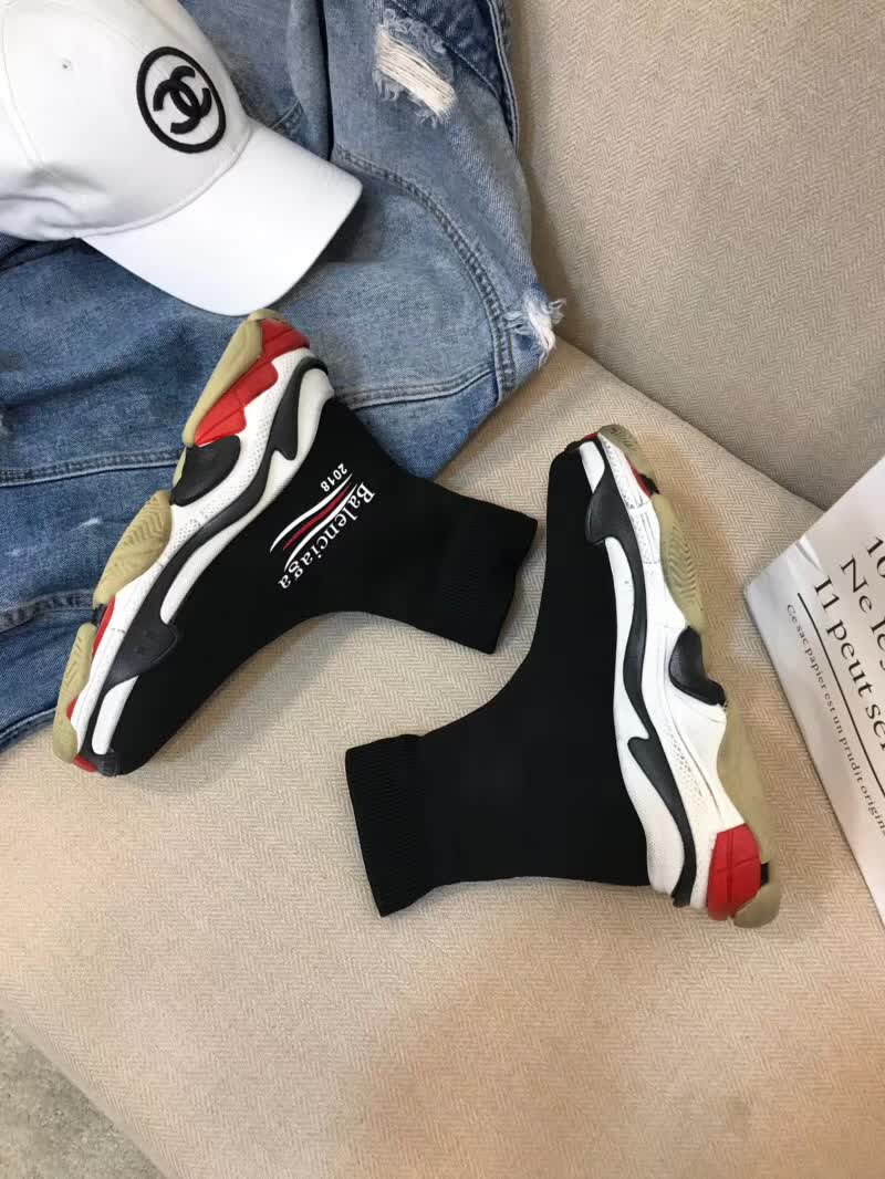 Balenciaga Custom Speed Trainer X Triple S Sneaker Black Triple014