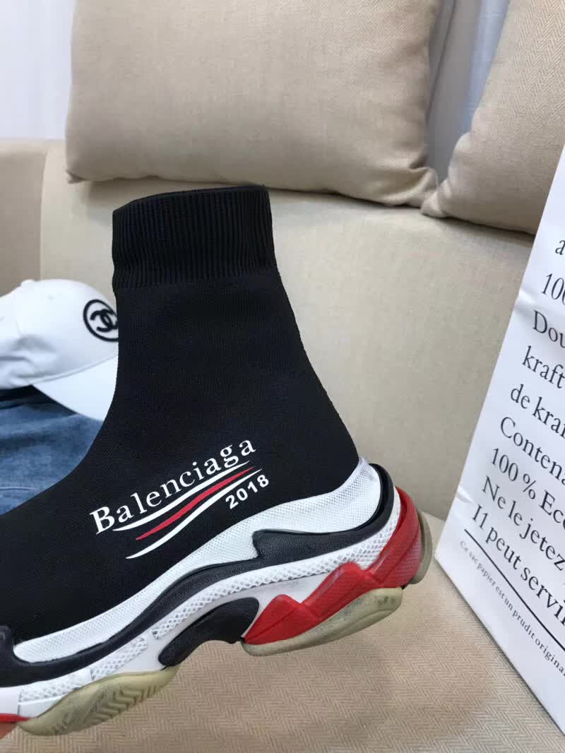 Balenciaga Custom Speed Trainer X Triple S Sneaker Black Triple014