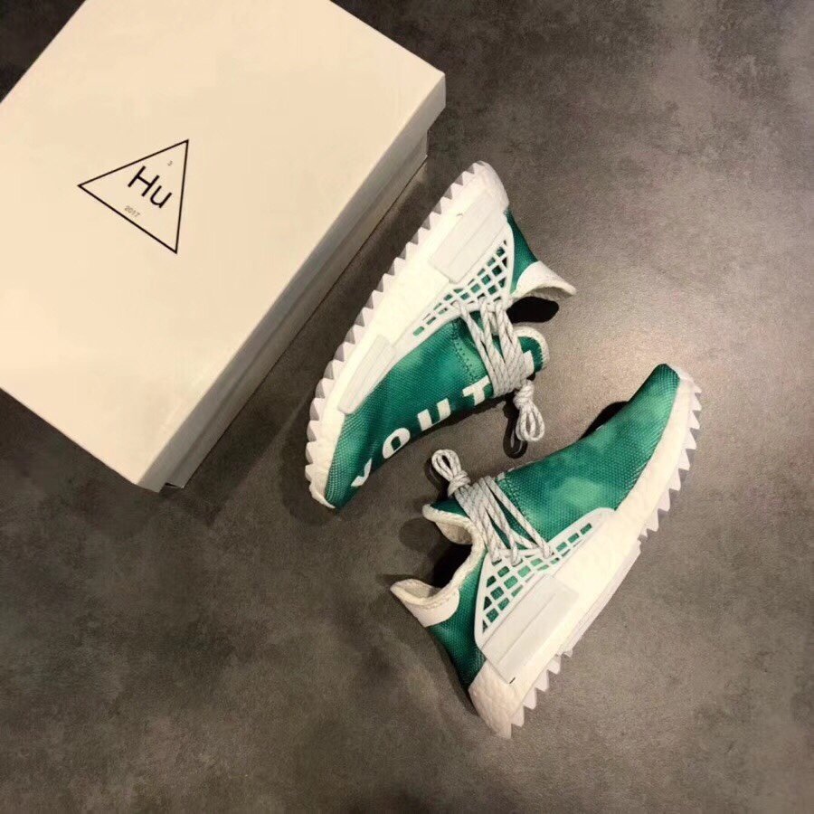 High Quality Pharrell x adidas NMD Hu F&F edition “Youth” green   ready