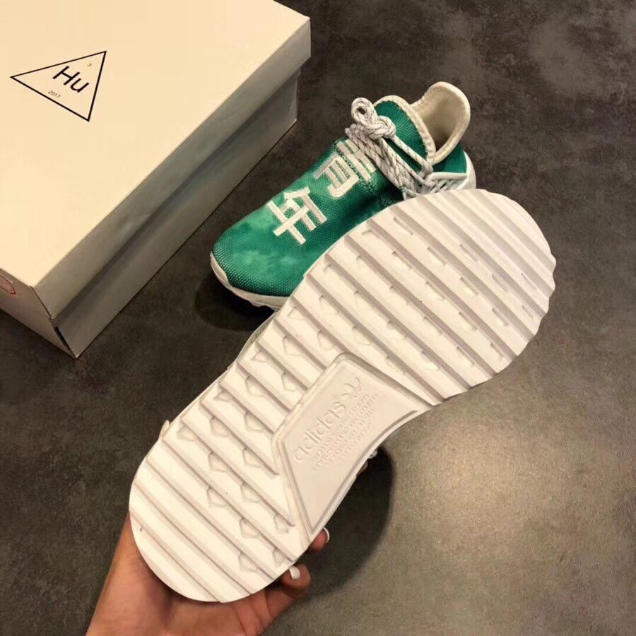 High Quality Pharrell x adidas NMD Hu F&F edition “Youth” green   ready