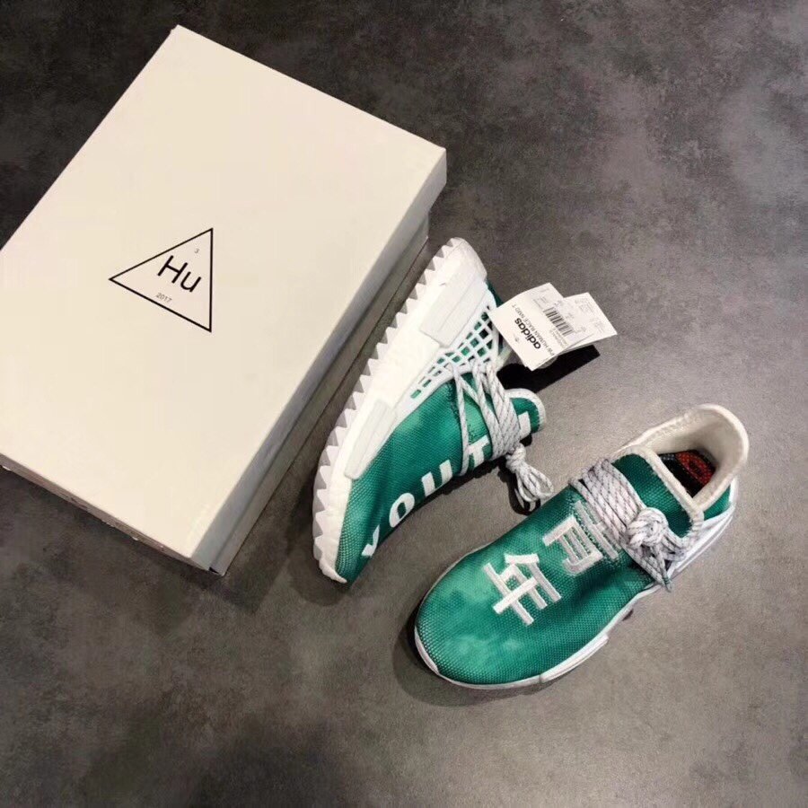 High Quality Pharrell x adidas NMD Hu F&F edition “Youth” green   ready